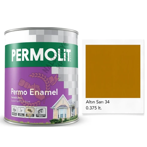 Permolit Enamel Sentetik Yağlı Boya ALTIN SARI 0.375 Lt. ürün görseli 1