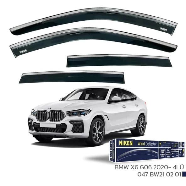 BMW X6 G06 2020 -  Kromlu Cam Rüzgarlığı 4Lü Parça ürün görseli 1