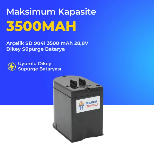 Arçelik SD 9041 3500 mAh 28,8V Dikey Süpürge Batarya ürün görseli 1
