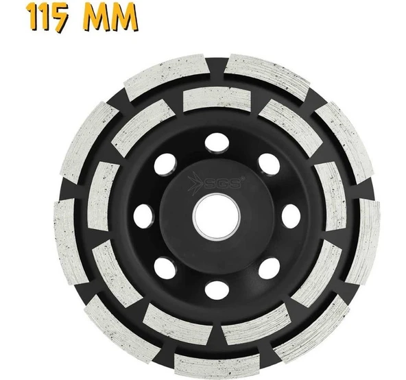 SGS2313 Elmas Beton Mermer Granit Taşlama Diski - Çift Sıra - 115 Mm ürün görseli 1