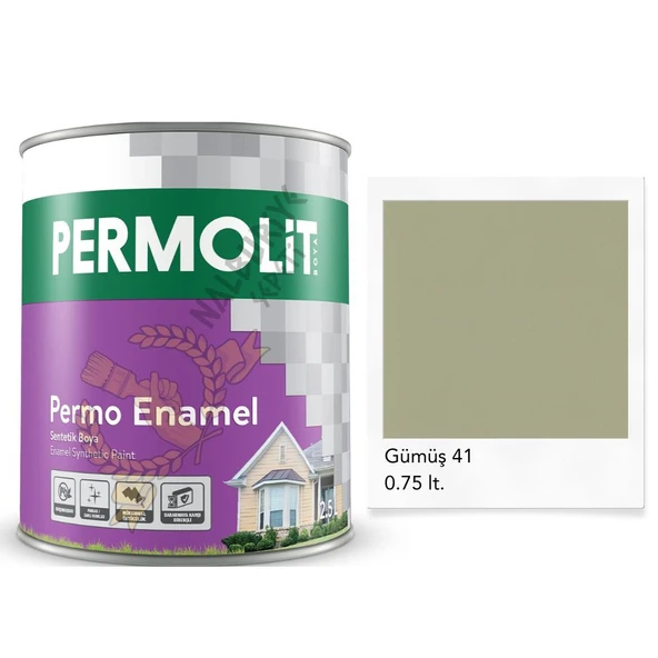 Permolit Enamel Sentetik Yağlı Boya GÜMÜŞ 0.75 Lt. ürün görseli 1