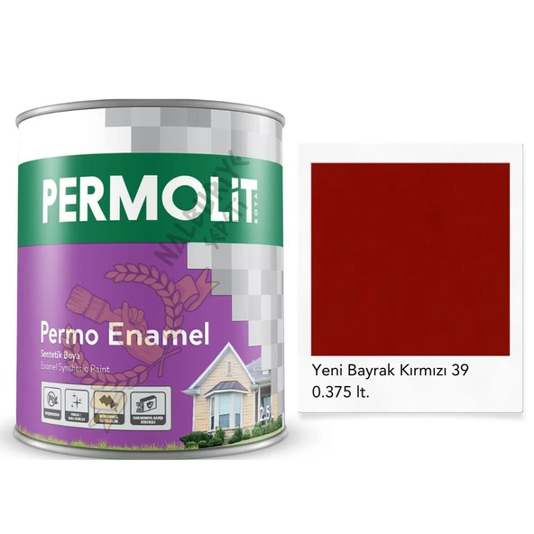 Permolit Enamel Sentetik Yağlı Boya BAYRAK KIRMIZI 0.375 Lt. ürün görseli 1