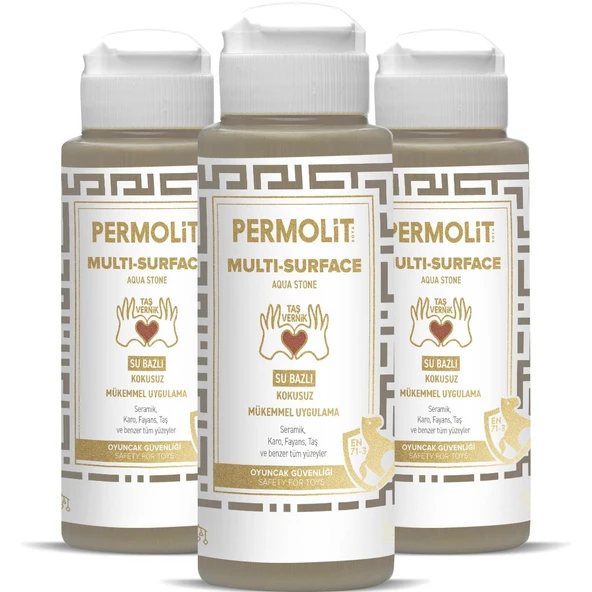 Permolit Multi Surface Akrilik Hobi Boyası TAŞ VERNİK 120 ml. ürün görseli 1