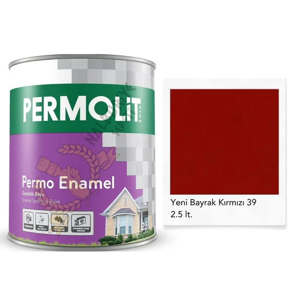Permolit Enamel Sentetik Yağlı Boya BAYRAK KIRMIZI 2.5 Lt. ürün görseli 1