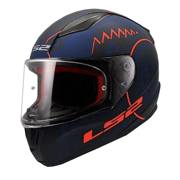 KAPALI KASK LS2 RAPID TAKAROA MAT MAVİ TURUNCU ORJİNAL L ürün görseli 1