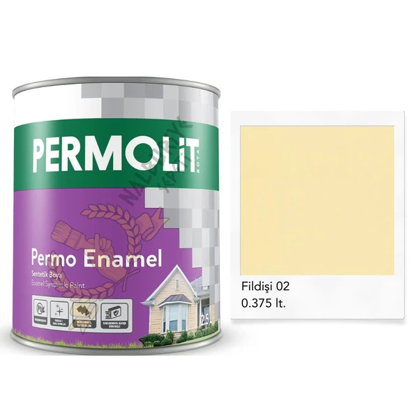 Permolit Enamel Sentetik Yağlı Boya FİLDİŞİ 0.375 Lt. ürün görseli 1