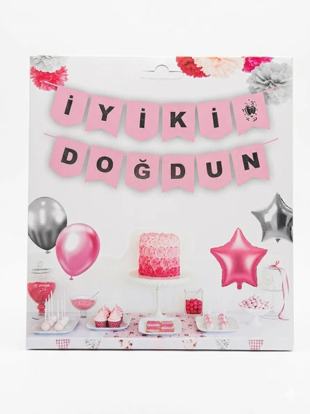 Varak Yaldızlı İyiki Doğdun Banner ürün görseli 1