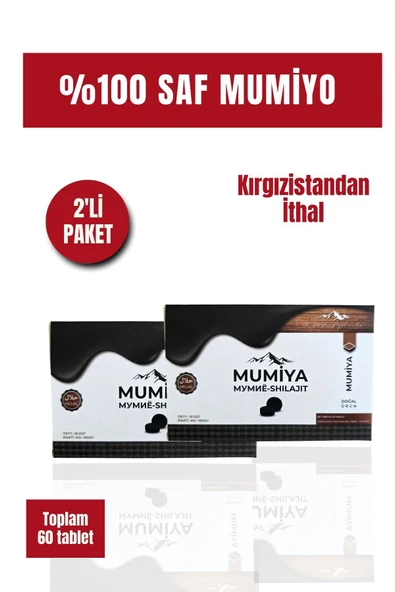 2'li %100 Saf 30'lu Tablet Kırgızistan'dan İthal Shilajit ürün görseli 1