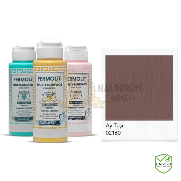 Permolit Multi Surface Akrilik Hobi Boyası AY TAŞI 120 ml. ürün görseli 1