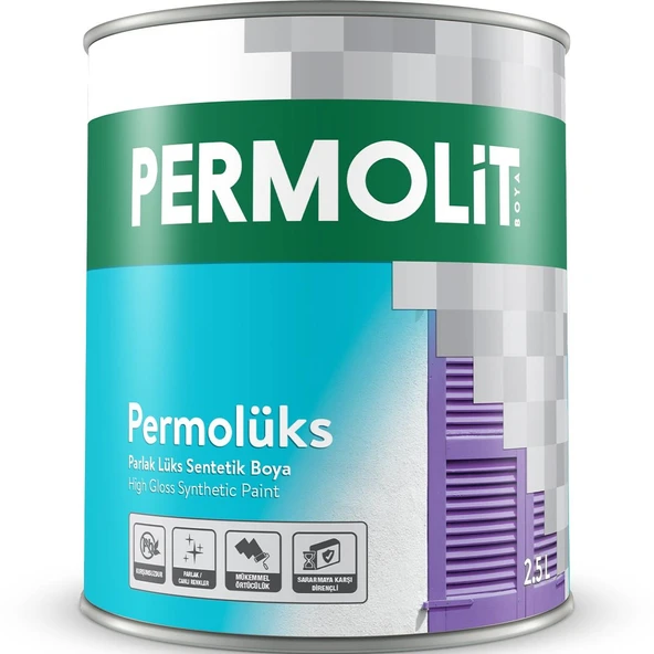Permolit Lüks Sentetik Parlak Yağlı Boya SİYAH 0.75 Lt. ürün görseli 1