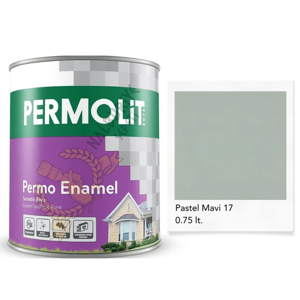 Permolit Enamel Sentetik Yağlı Boya PASTEL MAVİ 0.75 Lt. ürün görseli 1