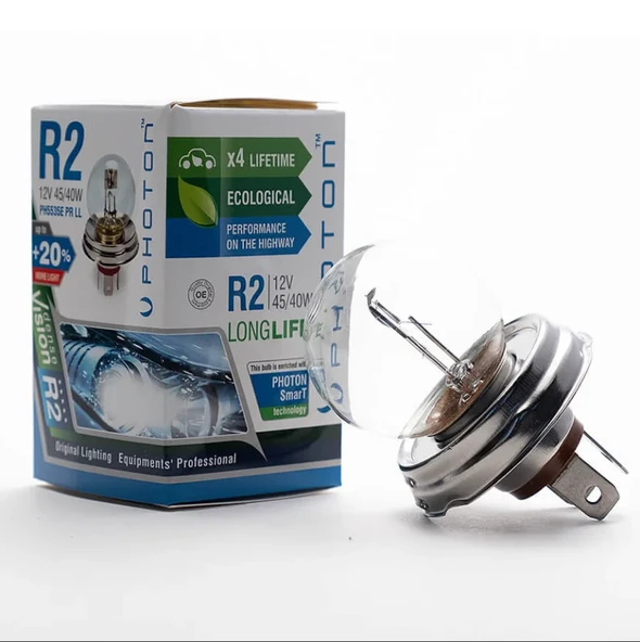 R2 12V Uyumlu 45/40W P45T G40 Ampul ürün görseli 1