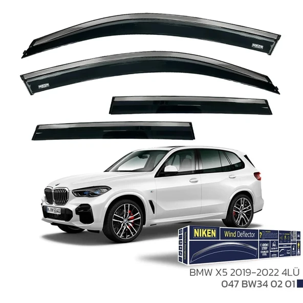 BMW X5 2019 -  Kromlu Cam Rüzgarlığı 4Lü Parça ürün görseli 1