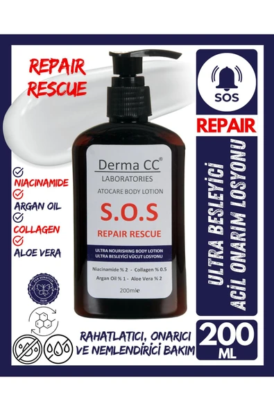 Derma Cc S.o.s Repair Rescue Atocare Vücut Losyonu 200 ml ürün görseli 1