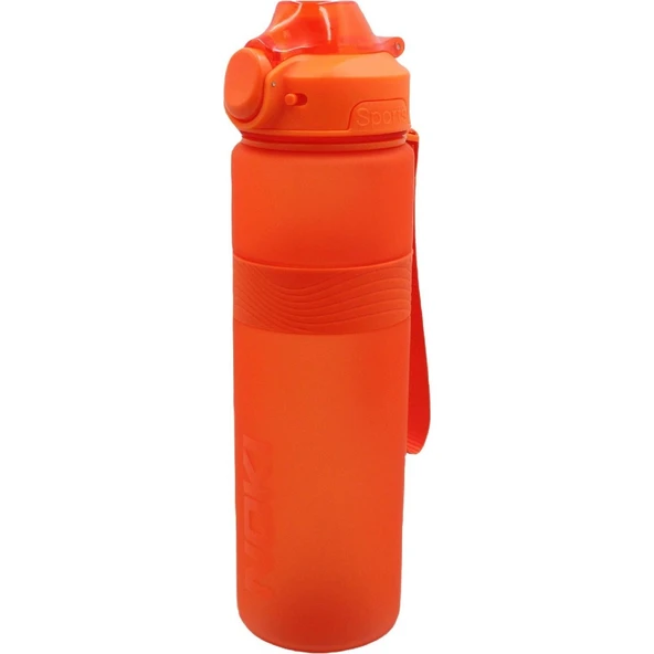Noki Petg Kilitli Kapak Plastik Matara 1000 ml Turuncu ürün görseli 1