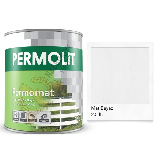 Permolit Mat Sentetik Yağlı Boya BEYAZ 2.5 Lt. ürün görseli 1