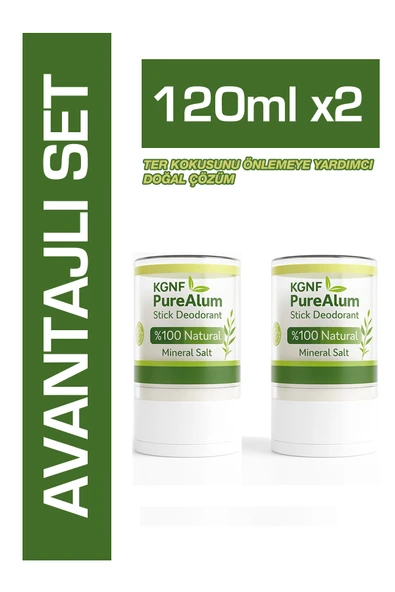 Kristal Roll On Deodorant Pure Alum 120gr 2 Adet Doğal Mineral Tuz Ter Karşıtı Taş Deodorant BÜYÜK ürün görseli 1