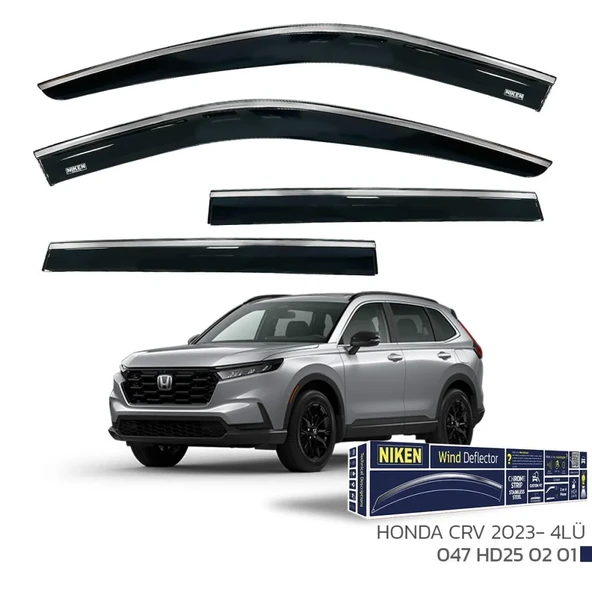Honda Crv 2023 Sonrası - Kromlu Cam Rüzgarlığı 4Lü Parça ürün görseli 1