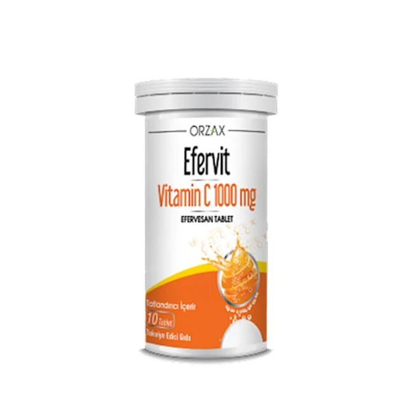 Orzax Efervit Vitamin C 1000 Mg Efervesan Tablet 10 Tablet ürün görseli 1