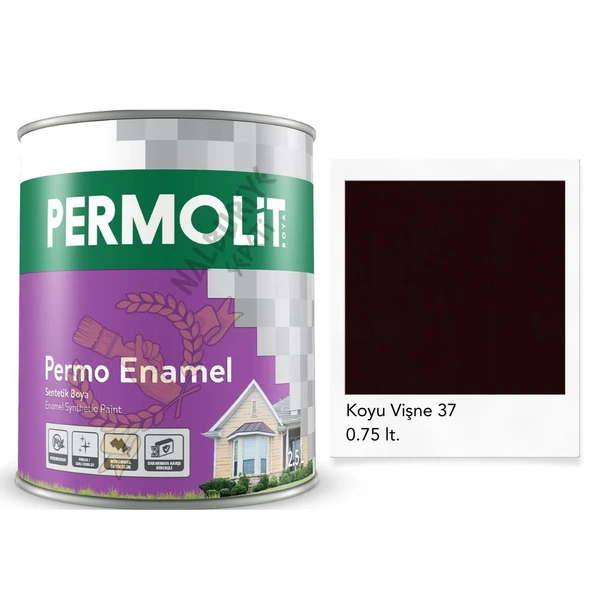 Permolit Enamel Sentetik Yağlı Boya KOYU VİŞNE 0.75 Lt. ürün görseli 1