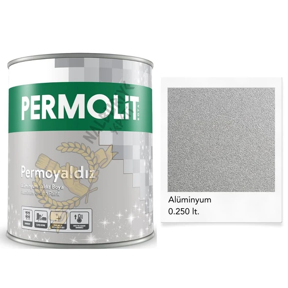 Permolit Isıya Dayanıklı Dekoratif Yaldız Boya ALÜMİNYUM 0.250 Lt. ürün görseli 1