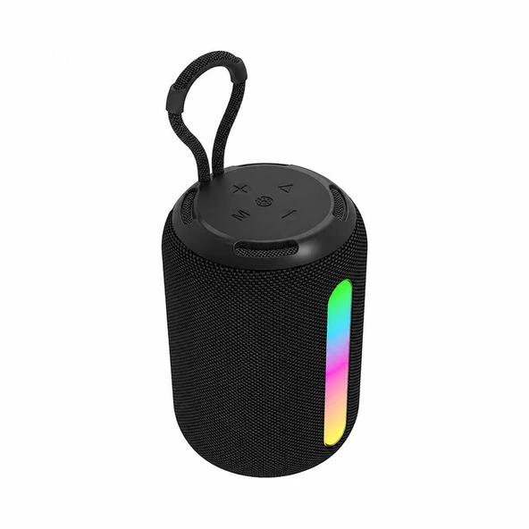 Şarjlı Taşınabilir Bluetooth Hoparlör Ses Bombası RGB LED Işıklı USB Type-C AUX Destekli Kablosuz ürün görseli 1