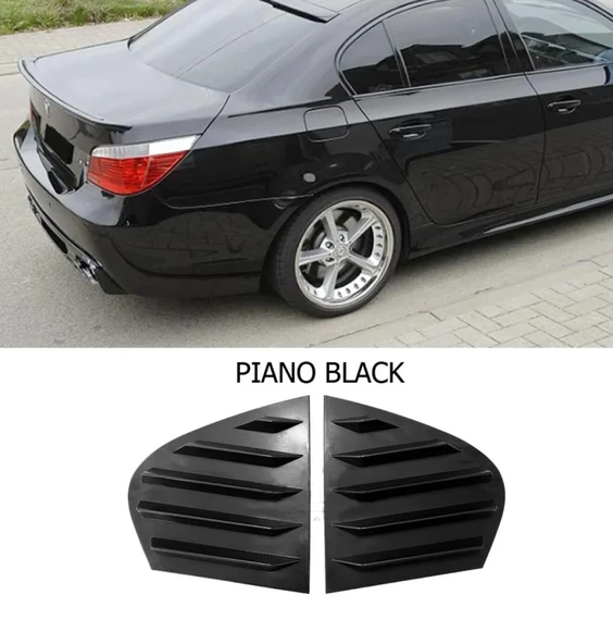 BMW E60 2004-2010 Kelebek Cam Kaplama Parlak Siyah Parça ürün görseli 1