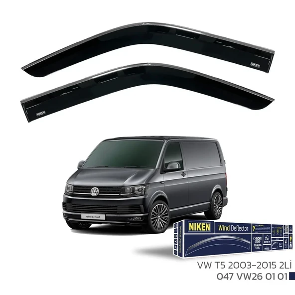 VW T5 2003-2015 2'Li - Kromlu Cam Rüzgarlığı Parça ürün görseli 1