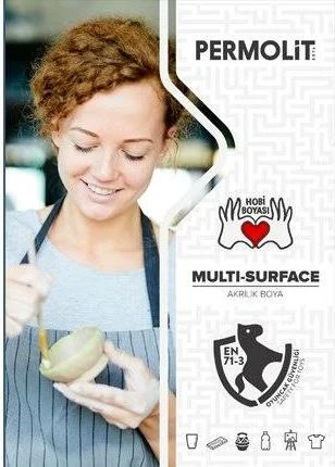 Permolit Multi Surface Akrilik Hobi Boyası ANTRASİT 120 ml. - Resim 3