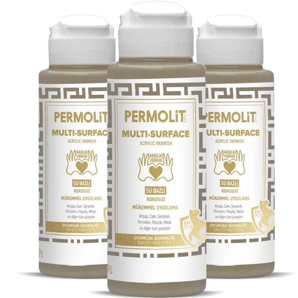 Permolit Multi Surface Akrilik Hobi Boyası YARI MAT SATEN VERNİK 120 ml. ürün görseli 1