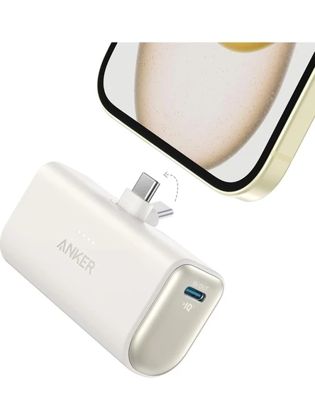 Anker Nano Powerbank (22.5W, Dahili USB-C Bağlantı Noktası) - Beyaz - A1653 (Anker Türkiye Garantili) ürün görseli 1