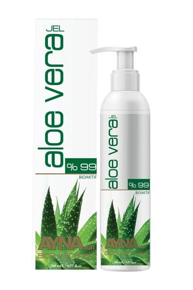 Aloe Vera Jel Tüm Cilt Tipleri Için Nemlendirici 200 ml %99 Bioaktif ürün görseli 1