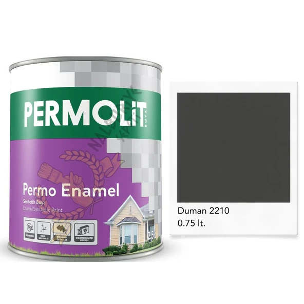 Permolit Enamel Sentetik Yağlı Boya DUMAN GRİ 0.75 Lt. ürün görseli 1