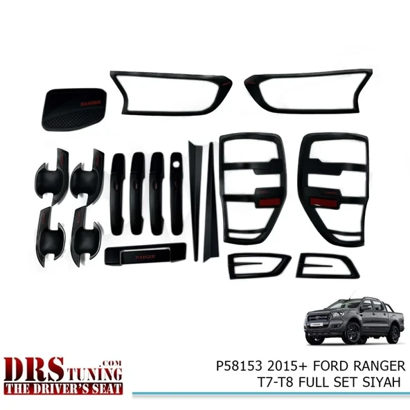 Ford Ranger 2015 Sonrası T7-T8 Siyah Kaplama Set ürün görseli 1