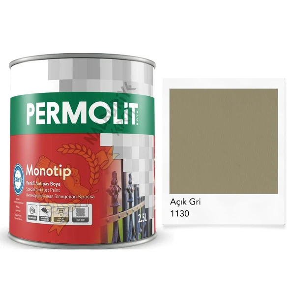 Permolit Monotip Astarlı Antipas Boya AÇIK GRİ 0.75 Lt. ürün görseli 1