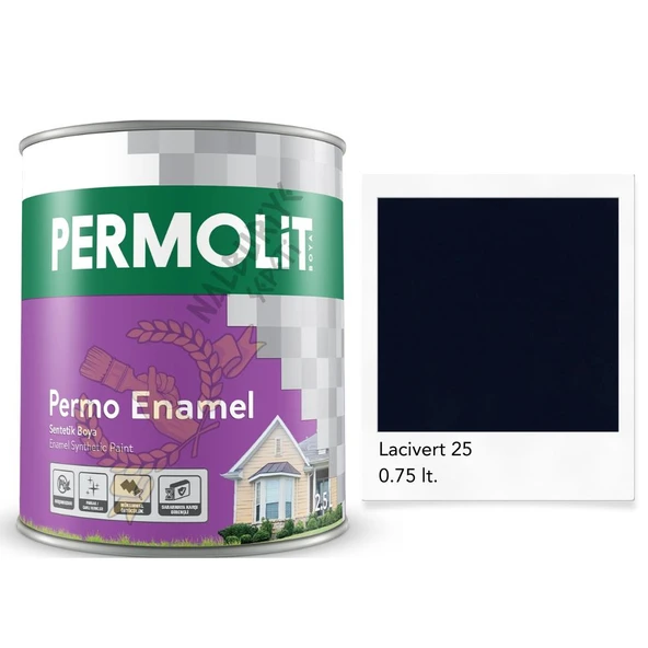Permolit Enamel Sentetik Yağlı Boya LACİVERT 0.75 Lt. ürün görseli 1