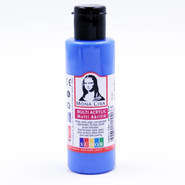 Monalisa Multi Akrilik 70 ML Fosforlu Mavi (12 Li Paket) ürün görseli 1