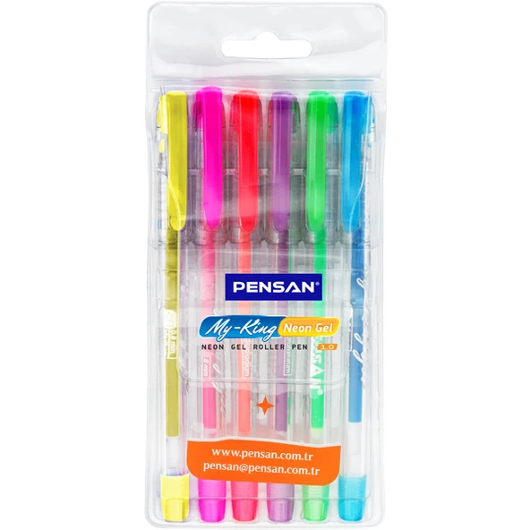 Pensan Tükenmez Kalem My-King Jel 6 Neon Renk ürün görseli 1