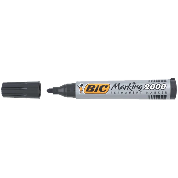 Bic Markör (12 li) Permanent 1.7 MM Yuvarlak Uçlu Siyah 2000 09 ürün görseli 1