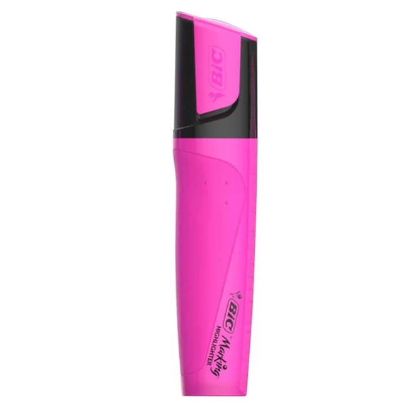 Bic Fosforlu Kalem MarKing Flat HighLighter 12 Lİ Pembe 968586 ürün görseli 1