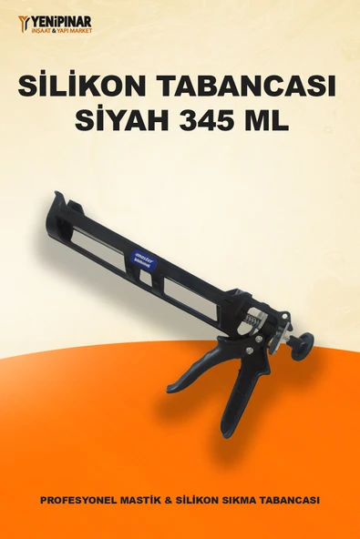 Silikon Tabancası Siyah 345 ML | Profesyonel Mastik & Silikon Sıkma Tabancası ürün görseli 1
