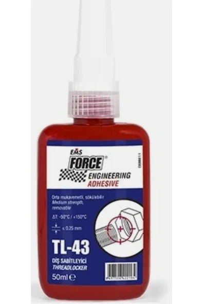 FORCE TL 43 orta Civata Sabitleyici Orta Mukavemet 50 ml ürün görseli 1