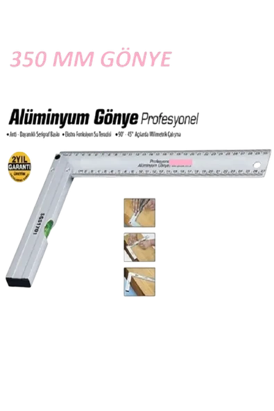 Sgs PROFESYONEL SU TERAZİLİ ALÜMİNYUM GÖNYE 350 MM KOD :SGS 1702 ürün görseli 1