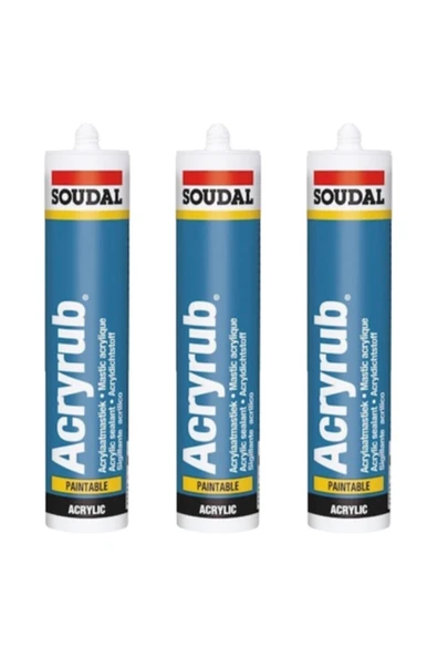 Acryrub Silikonize Mastik Beyaz 500 gr - Resim 2