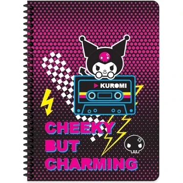 Kuromi Defter Spiralli Karton Kapak 16,5x22,5 80 YP Çizgili 380631-12 ürün görseli 1