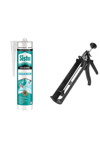 Sista Akvaryum Silikonu 310 Ml. Şeffaf Ve Plastik Silikon Tabancası ürün görseli 1