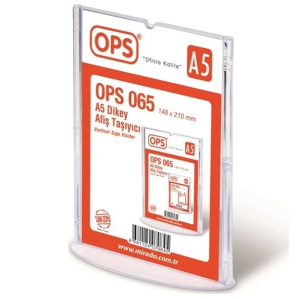Ops Afiş Taşıyıcı A5 Dikey 065 ürün görseli 1