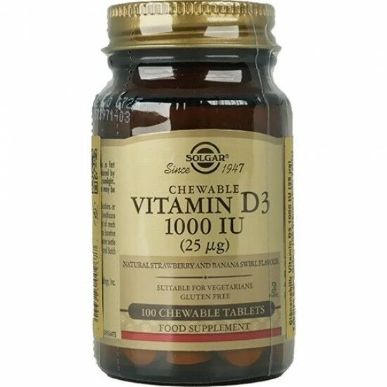 Solgar Vitamin D3 1000 ıu (25 µg) 100 Çiğneme Tablet ürün görseli 1