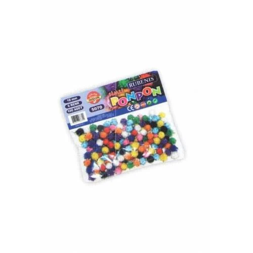Rubenis Pon Pon 10 MM 6 Renk Karşk 100 Lü Metalik 5070 ürün görseli 1