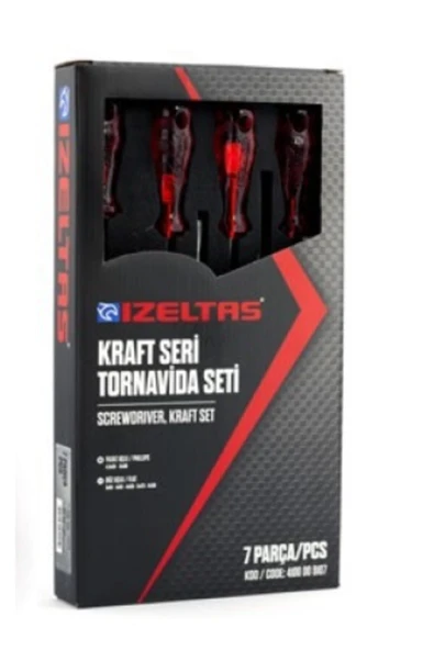 İzeltaş 4100 Yıldız Tornavida Seti Kraft 7 Parça - Resim 2